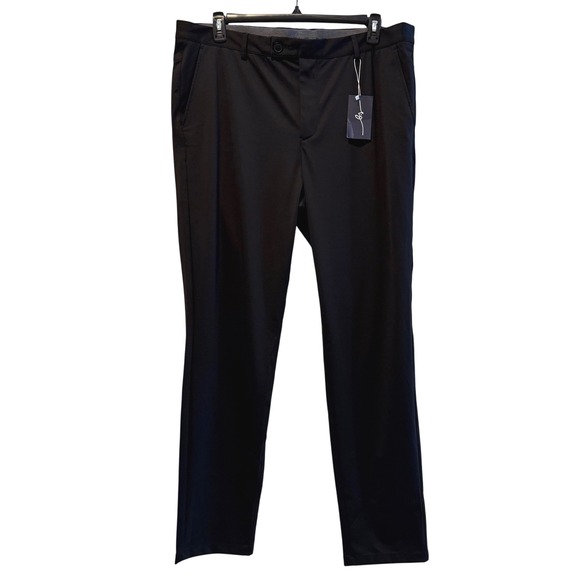 Boston Scott Golf Men's Golf Tech Pants Black Casual Golf Size 40/33 - Picture 1 of 8